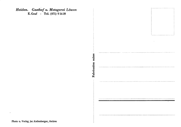 Heiden Gasthof Und Metzgerei L Wen Ansichtskarten Shop Ak Fundus