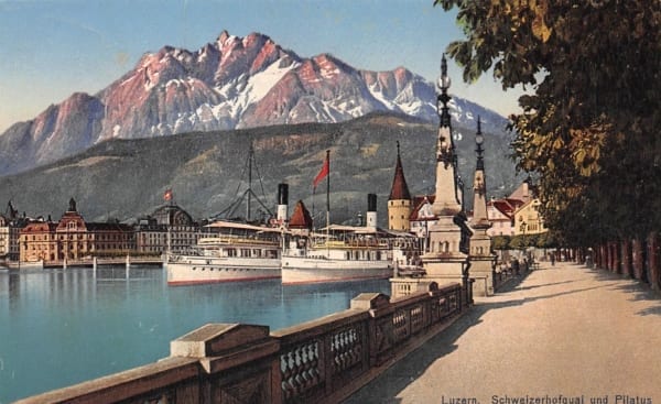 Luzern, Schweizerhofquai, Dampfschiffe