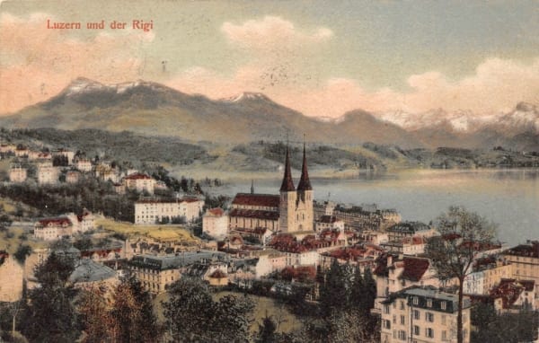 Luzern, Hofkirche und Rigi