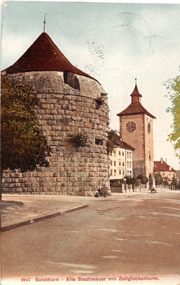 Solothurn, Alte Stadtmauer mit Zeitglockenturm
