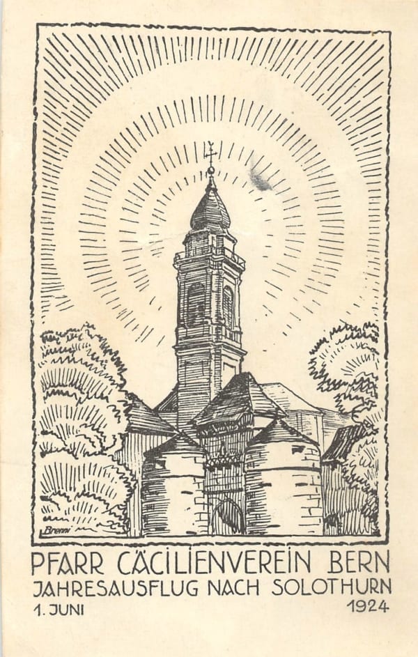 Solothurn, Cäcilienverein Bern, Jahresausflug 1924