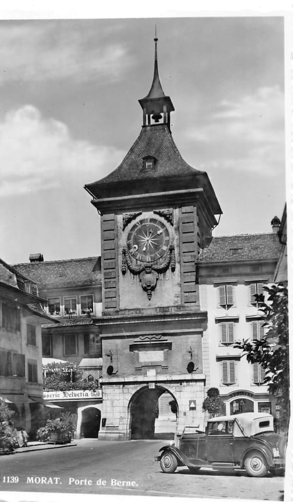 Murten, Morat, Porte de Berne, Oldtimer