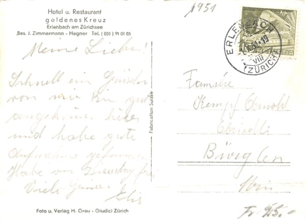 Erlenbach ZH, Hotel goldenes Kreuz – Bild 2