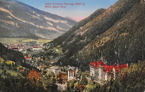 Passugg, Kurhaus Passugg, Blick gegen Chur