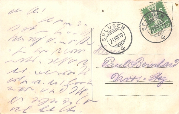 Splügenroute, Berghöhe mit Berghaus und Schutzgalerie – Bild 2