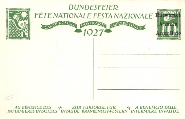 Bundesfeierkarte Nr.46, Entwertet, Kat. 60.- – Bild 2