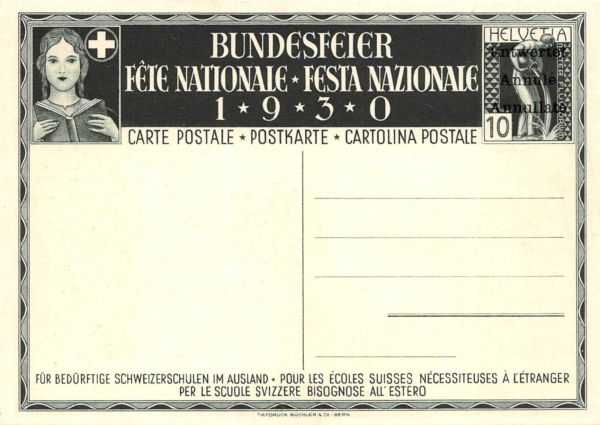 Bundesfeierkarte Nr.52, Entwertet, Kat. 60.- – Bild 2