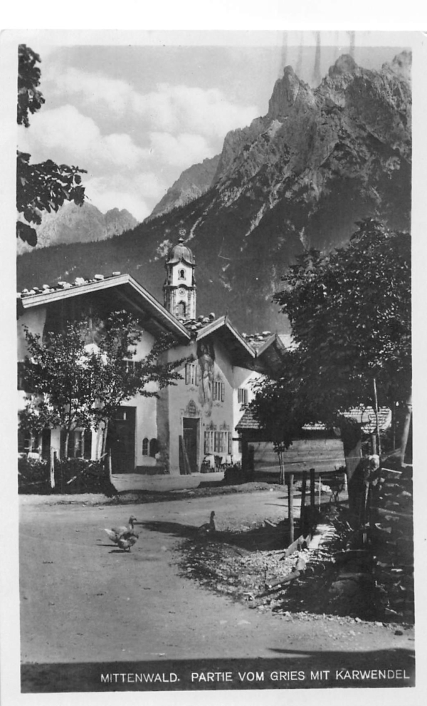 Mittenwald, Partie vom Gries mit Karwendel
