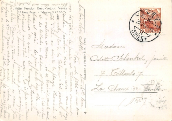Vevey, Hotel Pension Beau-Séjour – Bild 2