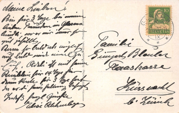 Glarus, Bahnhofstrasse und Burgstrasse mit Wiggis – Bild 2