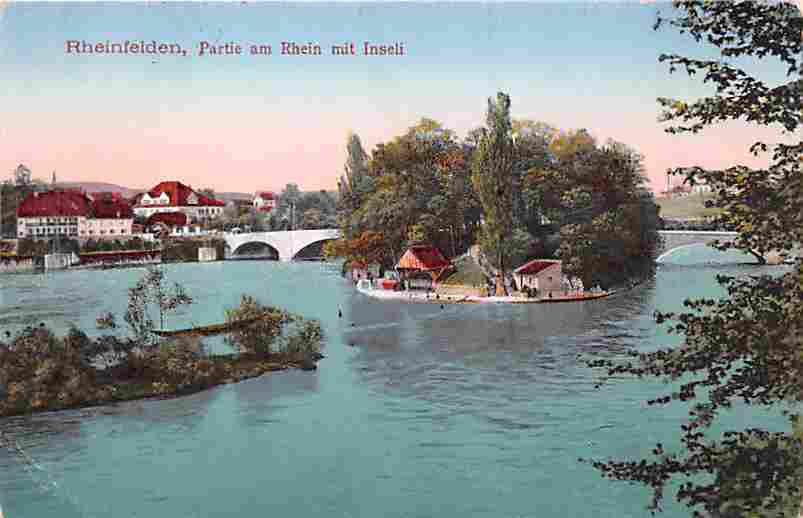 Rheinfelden, Partie am Rhein mit Inseli
