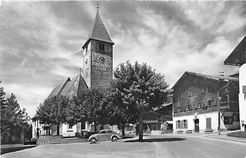 Klosters, Dorfkirche, VW Käfer