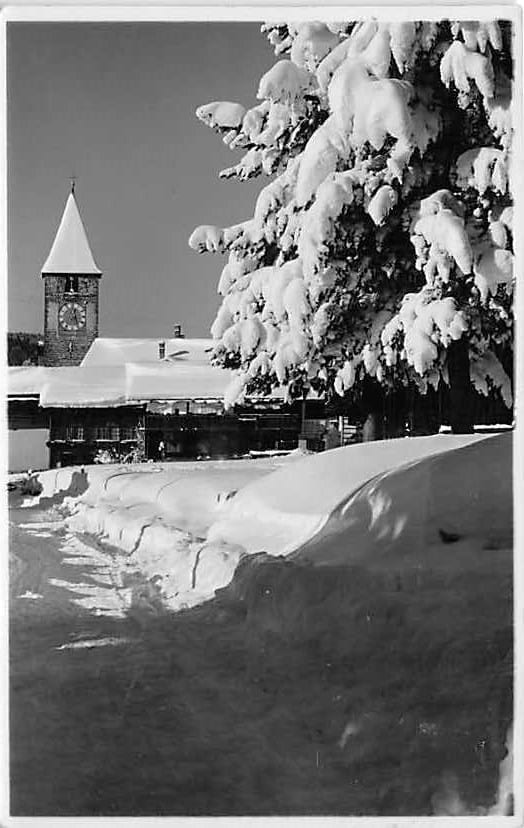 Klosters, Kirche, Wintertag
