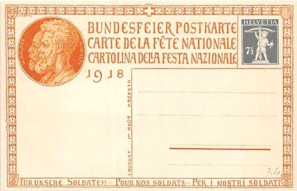 Bundesfeierkarte Nr.20, ungelaufen, Kat. 8.-
