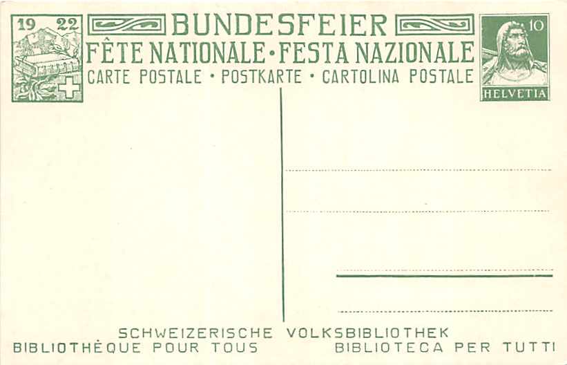 Bundesfeierkarte Nr.35, ungelaufen, Kat. 8.-