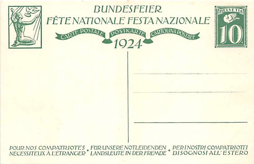 Bundesfeierkarte Nr.39, ungelaufen, Kat. 8.-