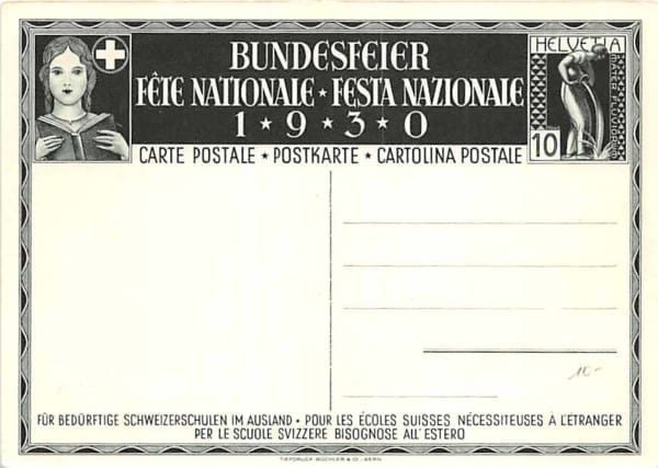 Bundesfeierkarte Nr.51, ungelaufen, Kat. 10.-