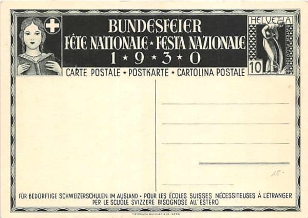 Bundesfeierkarte Nr.52, ungelaufen, Kat. 15.-