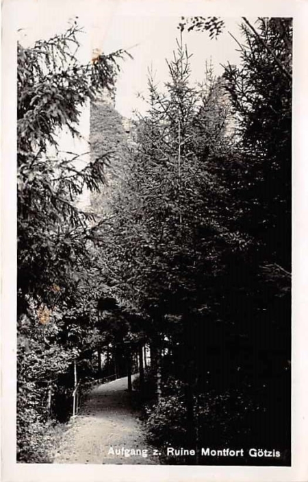 Götzis, Aufgang zur Ruine Montfort