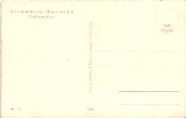 Bartolomäberg, Montafon mit Zimbaspitze
