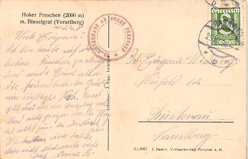 Hoher Freschen, Binnelgrat