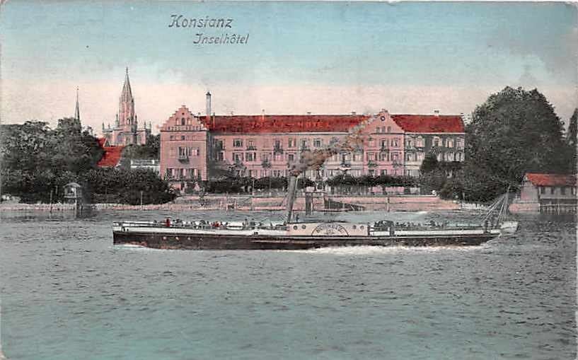 Konstanz, Inselhotel, Dampfschiff
