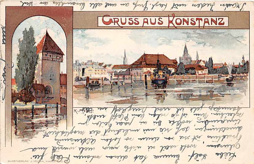 Konstanz, Velten's Künstler Postkarte