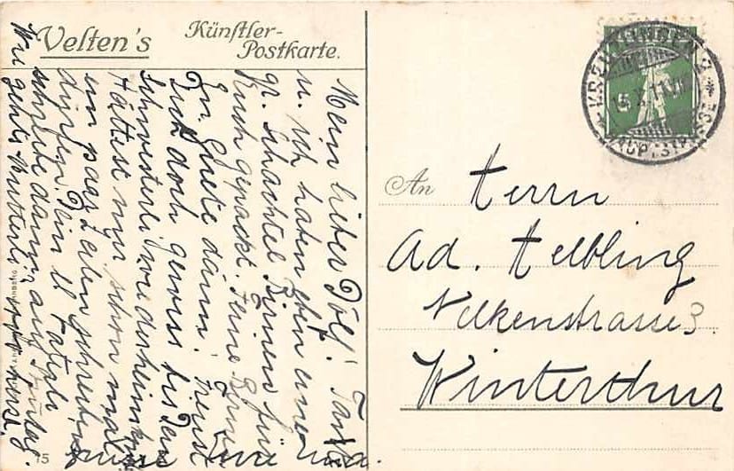 Konstanz, Velten's Künstler Postkarte