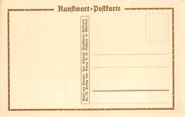 Kunstwart Nr.75, A. von Menzel, Das Schwert