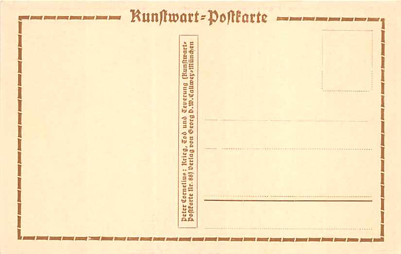 Kunstwart Nr.88, P. Cornelius, Krieg, Tod, und Teuerung
