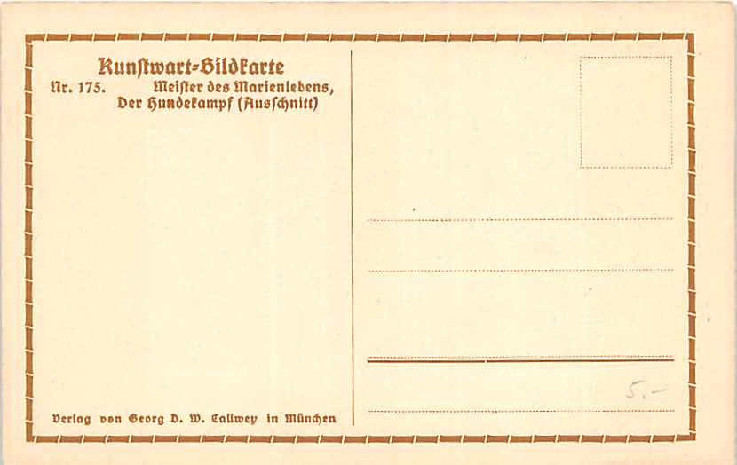 Kunstwart Nr.175, Der Hundekampf