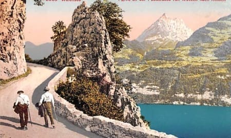 Walensee, Partie Poststrasse von Weesen nach Amden