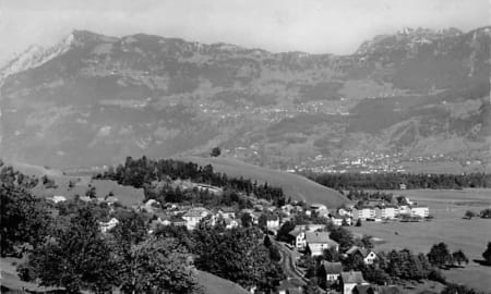 Weite, Wartau, Blick gegen Triesenberg, Drei Schwestern