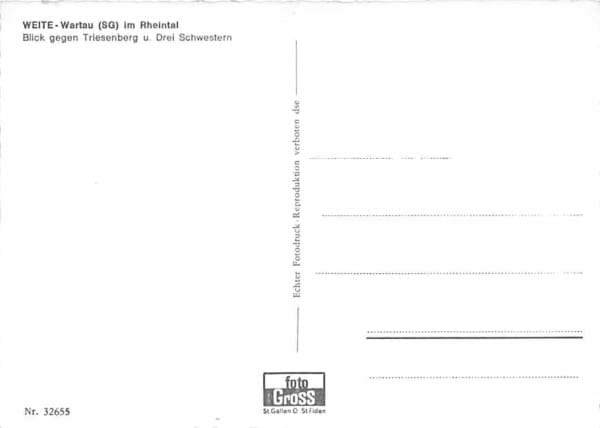 Weite, Wartau, Blick gegen Triesenberg, Drei Schwestern