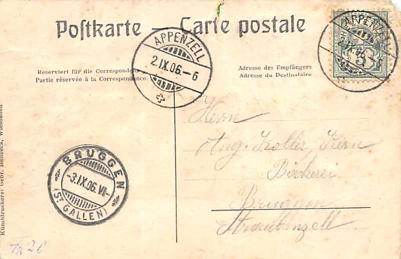 Weissbad, Prägedruck