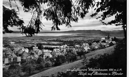 Walzenhausen, Blick auf Bodensee und Pfänder