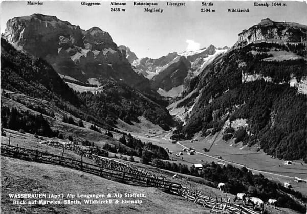 Wasserauen, Alp Leugangen, Alp Stoffeln, Marwies