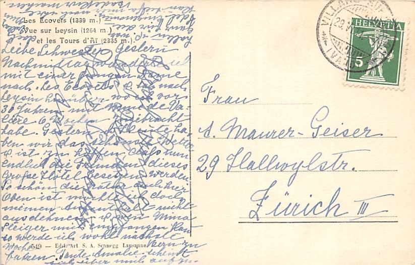 Les Ecovets, vue sur Leysin