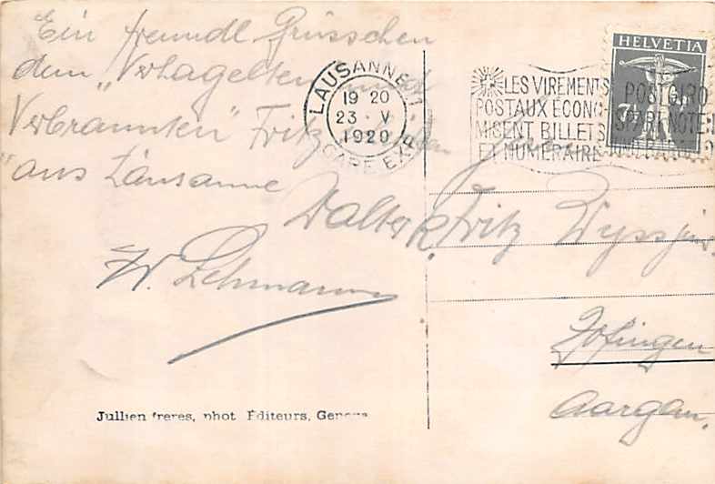 Lausanne, Gand Pont. Banque Populaire, belebt