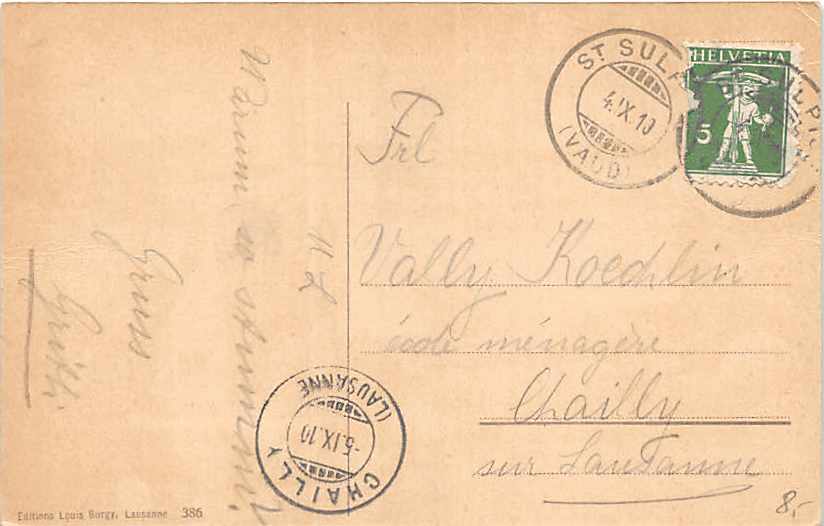 Lausanne, vue de St.-Sulpice