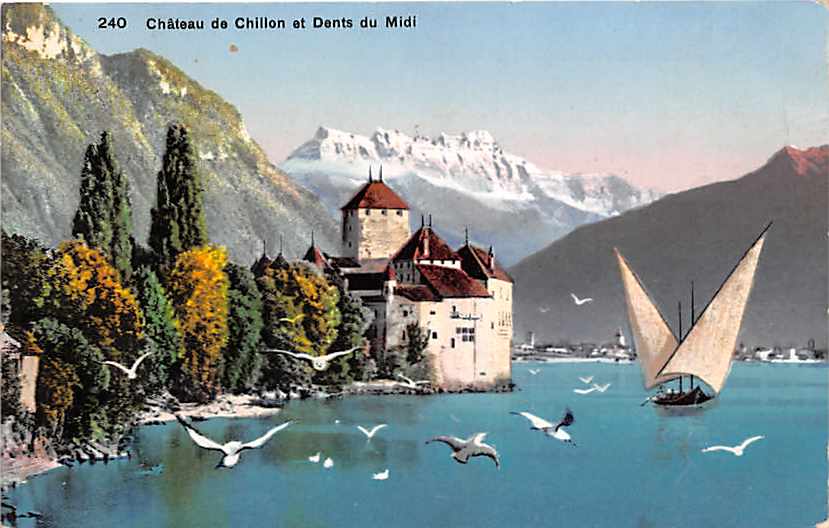 Chillon, Chateau de Chillon, Segelschiff