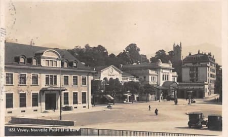 Vevey, Nouvelle Poste et la Gare, Oldtimer