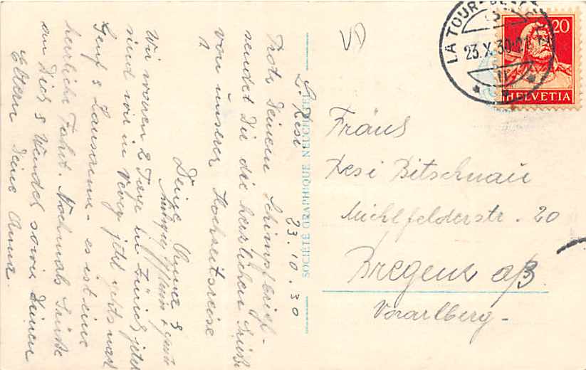 Vevey, Nouvelle Poste et la Gare, Oldtimer