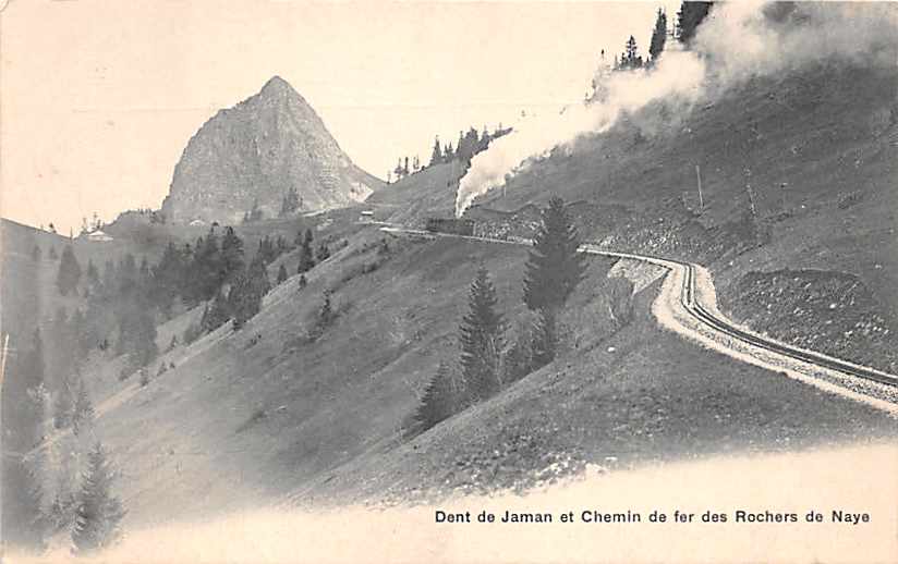 Dent de Jaman, Chemin de fer des Rochers de Naye