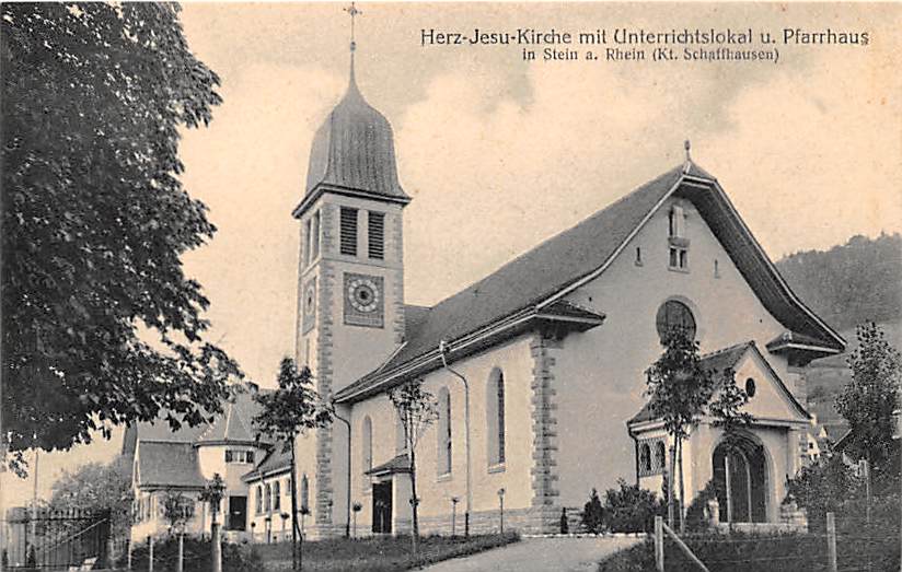 Stein am Rhein, Herz-Jesu Kirche und Pfarrhaus
