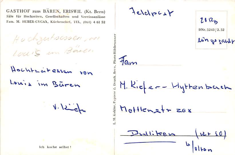 Eriswil, Gasthof zum Bären