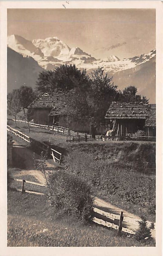 Aeschi, Landschaft mit Blüemlisalp