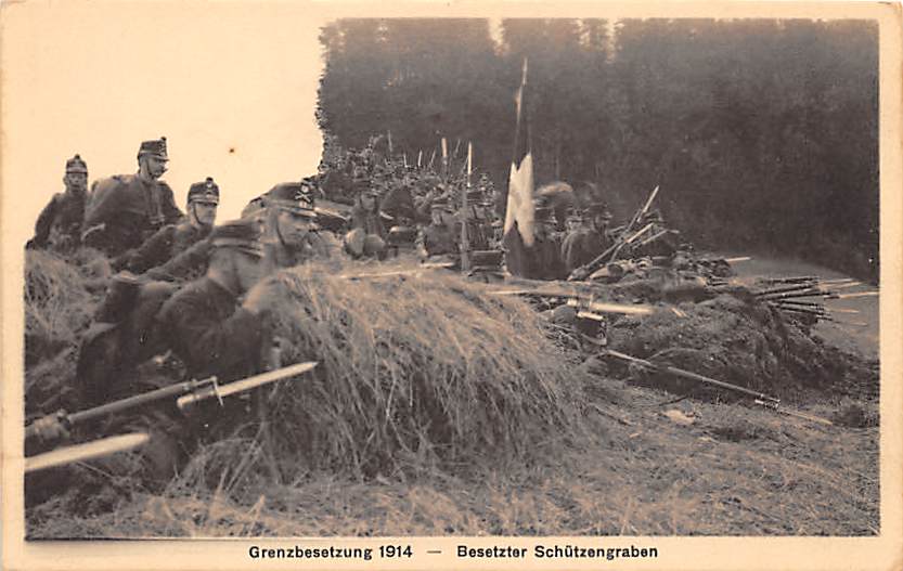 Grenzbesetzung 1914, Besetzter Schützengraben