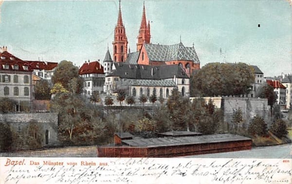 Basel, das Münster vom Rhein aus