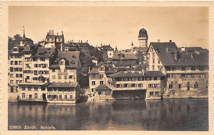 Zürich, Schipfe, Badanstalt